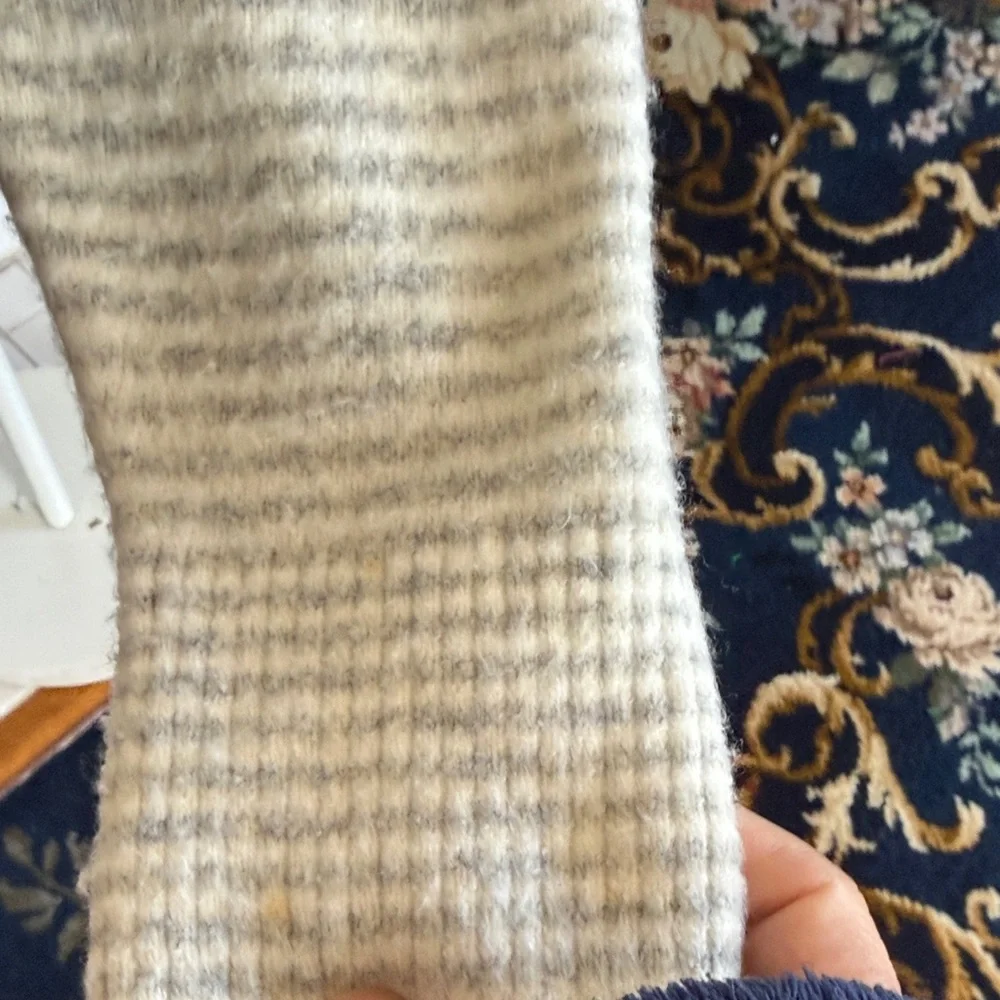 J. Crew Reimagined Striped Knit Fuzzy Sweater- worn‎ about 4-5 times